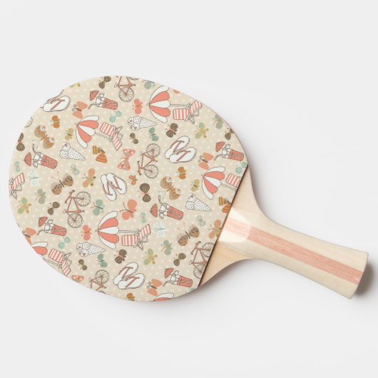 Summer Vacation Pattern Tafeltennisbatje (Zijkant)