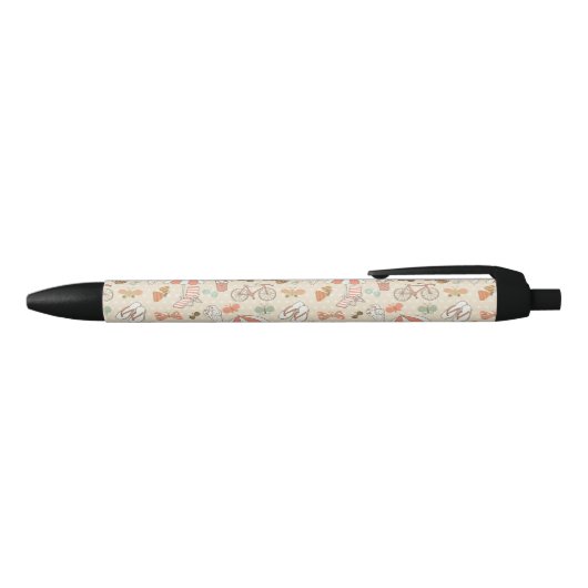 Summer Vacation Pattern Zwarte Inkt Pen (Bovenkant)