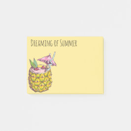 Summer Vacation Pineapple Drink Post-it® Notes