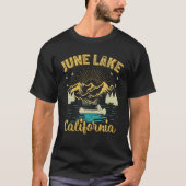 Summer Vacation Retro Mountain California June Lak T-shirt (Voorkant)