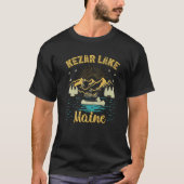 Summer Vacation Retro Mountain Kezar Maine Lake T-shirt (Voorkant)