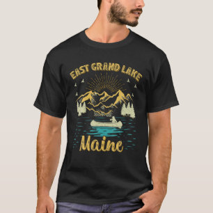 Summer Vacation Retro Mountain Maine East Grand La T-shirt