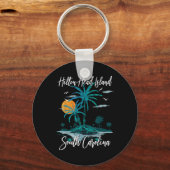 Summer Vacation Retro South Carolina Hilton Head I Sleutelhanger (Voorkant)