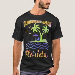 Summer Vacation Retro Sunset Florida Clearwater be T-shirt
