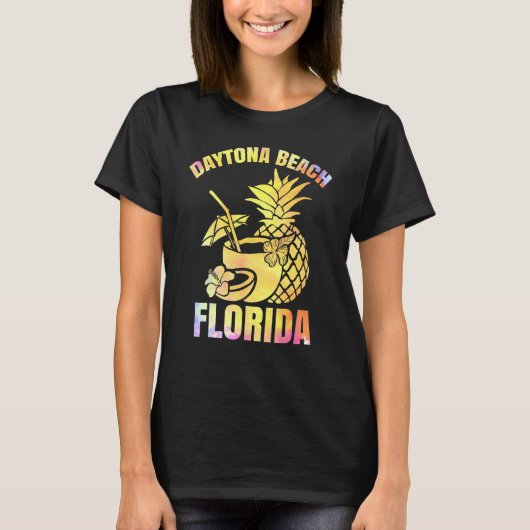 Summer Vacation Retro Sunset Florida Daytona Beach T-shirt (Voorkant)