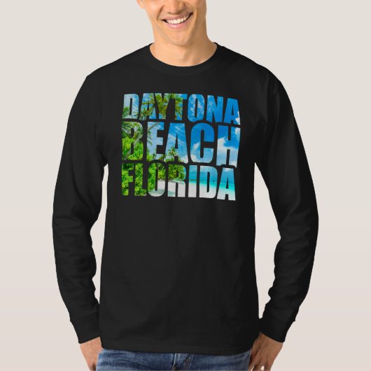 Summer Vacation Retro Sunset Florida Daytona Beach T-shirt (Voorkant)
