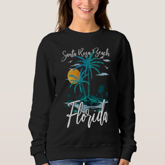 Summer Vacation Retro Sunset Florida Santa Rosa be Trui (Voorkant)