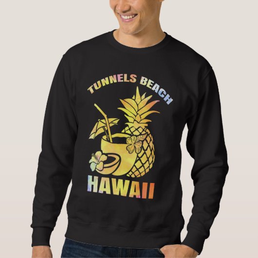 Summer Vacation Retro Sunset Hawaii Tunnels Beach Trui (Voorkant)