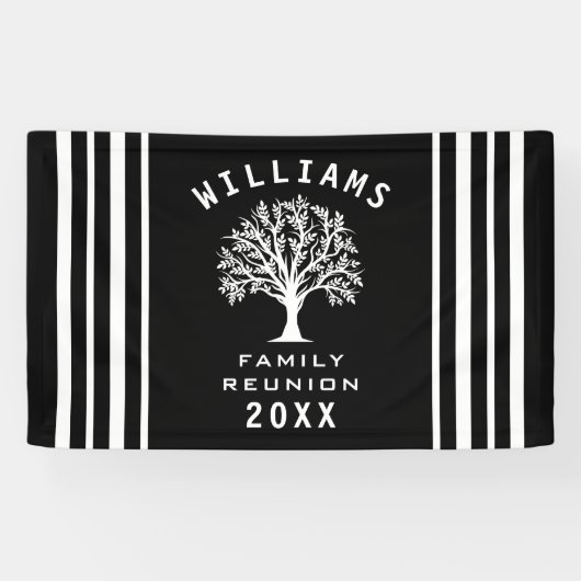 Summer Vacation Road Trip Cool Tree Family Reunion Spandoek (Horizontaal)
