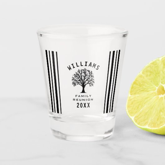 Summer Vacation Road Trip Family Reunion Cool Tree Shot Glas (Voorkant)