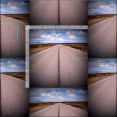 Summer Vacation Road Trip Square Foto Stof (Delen)