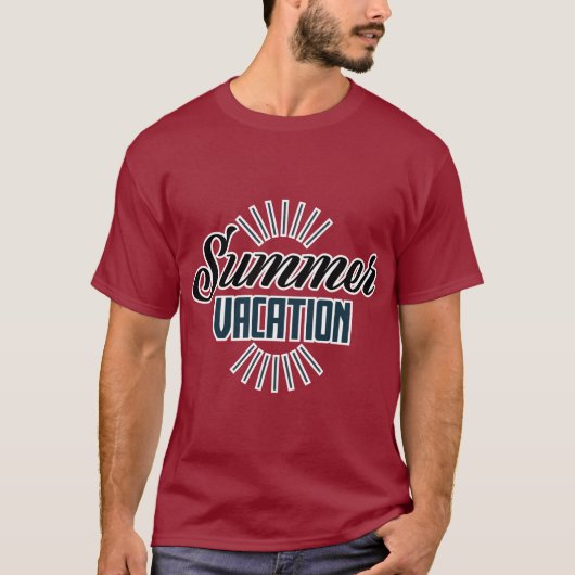 “Summer Vacation Vibes” Print T-Shirt – Perfect fo (Voorkant)
