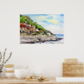 Summer van Farida Greenfield in Runswick Bay Poster (Keuken)