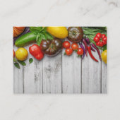 Summer Vegetable Harvest Border Visitekaartje (Voorkant)