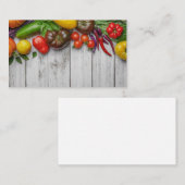 Summer Vegetable Harvest Border Visitekaartje (Voorkant / Achterkant)