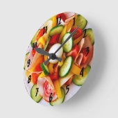 Summer Vegetable Salad Wall Clock Ronde Klok (Hoek)