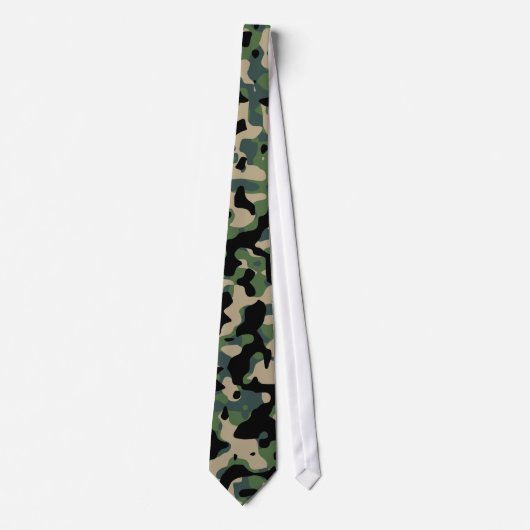 Summer Verdant Camouflage Pattern Stropdas (Voorkant)