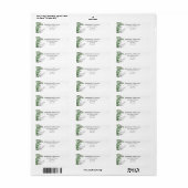 Summer vertrekt Foliage Return Address Lable Etiket (Full Sheet)