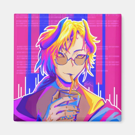 Summer vibe Anime Magneet (Voorkant)