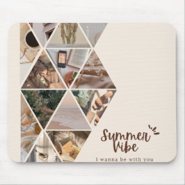 Summer Vibe, ik wil bij je zijn, beige kleur Muismat