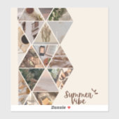 Summer Vibe, ik wil bij je zijn, beige kleur Sticker (Vel)