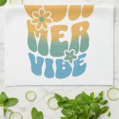 Summer Vibe Retro Floral  Theedoek (Gevouwen)