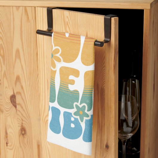 Summer Vibe Retro Floral  Theedoek (Derde Gevouwen)