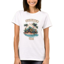 Summer Vibe Tropical Island Illustratie