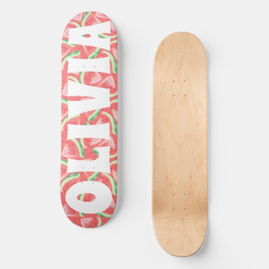 Summer Vibe Watermelon Custom Sweet Skateboard (Voorkant)