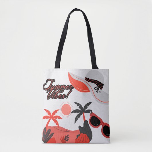 Summer Vibe White Tote bag (Voorkant)