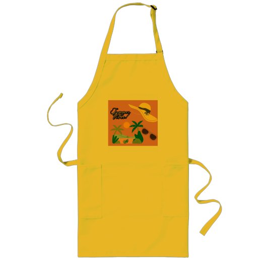 Summer Vibe Yellow  Lang Schort (Voorkant)