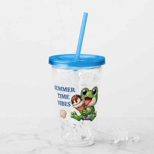 Summer Vibes Acrylic Tumbler Acryl Drinkbeker (Achterkant ijs)