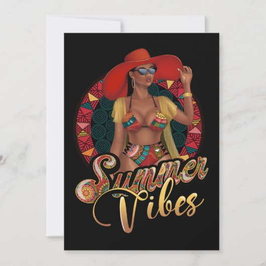 Summer Vibes Bachelorette Party Invitation Kaart (Voorkant)