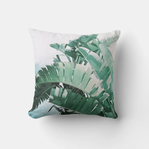 Summer Vibes Banana Leaves Bleek Green Kussen