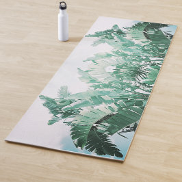 Summer Vibes Banana Leaves Bleek Green Yogamat
