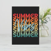 SUMMER VIBES BEACH FAMILIE VAKANTIE KAART (Staand voorkant)