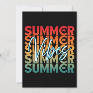 SUMMER VIBES BEACH FAMILIE VAKANTIE KAART