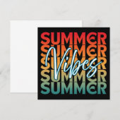 SUMMER VIBES BEACH FAMILIE VAKANTIE SAVE THE DATE (Voorkant / Achterkant)