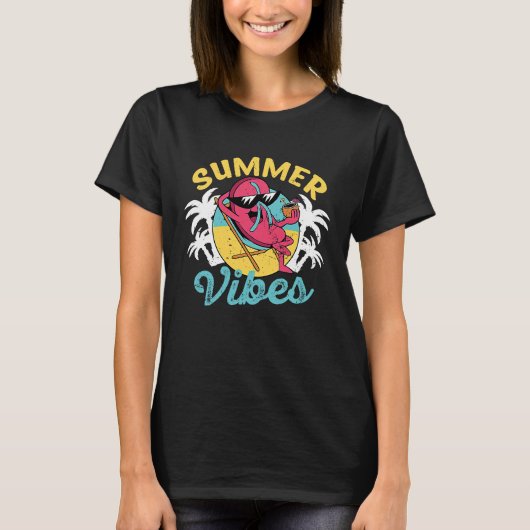 Summer Vibes Beach Vacation Flip Flop T-shirt (Voorkant)