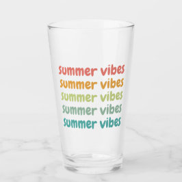 Summer Vibes Beach Vacation Retro Summer Glas