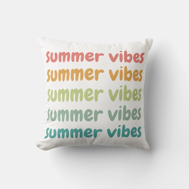 Summer Vibes Beach Vacation Retro Summer Kussen (Voorkant)