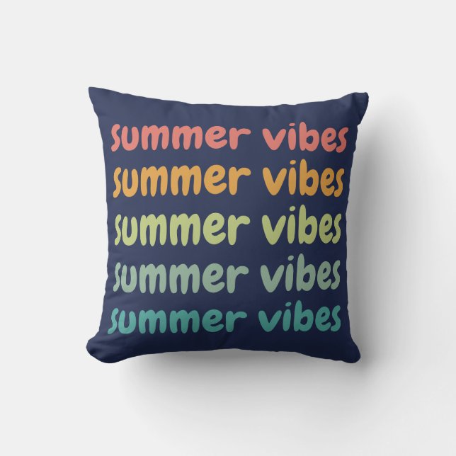 Summer Vibes Beach Vacation Retro Summer Kussen (Voorkant)