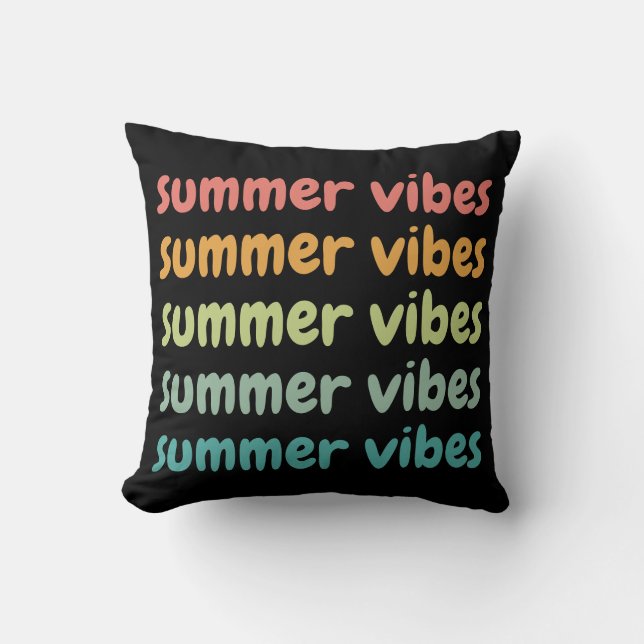 Summer Vibes Beach Vacation Retro Summer Kussen (Voorkant)