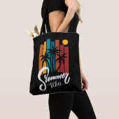 Summer Vibes Beach Vacation Retro Summer Tote Bag (Dichtbij)