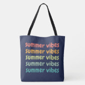 Summer Vibes Beach Vacation Retro Summer Tote Bag (Achterkant)