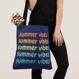 Summer Vibes Beach Vacation Retro Summer Tote Bag