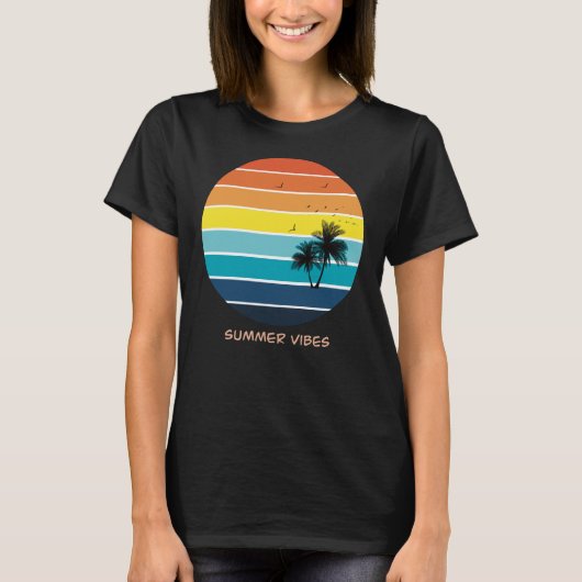 Summer vibes Beach vibes vrouw t-shirt tshirt (Voorkant)