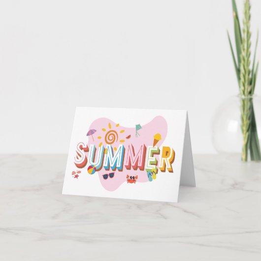 Summer Vibes Bedankkaart (Voorkant)