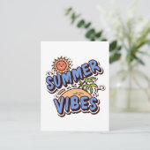 Summer Vibes Briefkaart (Staand voorkant)
