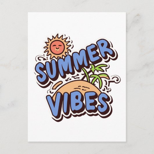 Summer Vibes Briefkaart (Voorkant)